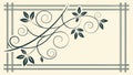 Ornate Rectangular Frame with Floral Vines Vector, vector design Generative AI Royalty Free Stock Photo
