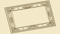 Ornate Rectangular Frame with Intricate Decorative Details, vector design Generative AI Royalty Free Stock Photo