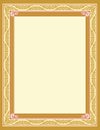 Ornate rectangular framework for page decoration, title, card, label. Royalty Free Stock Photo