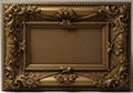 Ornate rectangular picture frame with an intricate design, Royalty Free Stock Photo
