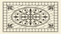 Ornate rectangular tile with intricate pattern, elegant floor design, vector design Generative AI Royalty Free Stock Photo