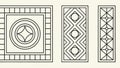 Ornate Rectangular Tile Patterns Vector Collection, vector design Generative AI Royalty Free Stock Photo