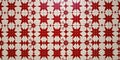 Ornate Red and Cream Star-Shaped Tile Pattern Royalty Free Stock Photo