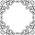 The ornate retro baroque frame