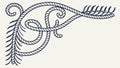 Ornate Rope Corner Frame, Nautical Decorative Element, vector design Generative AI Royalty Free Stock Photo