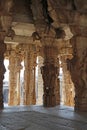 Ornate Sculpted Columns, Ranga Mantapa in Vijaya Vitthala or Vittala Temple. Hampi, near Hospete, Karnataka, India