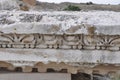 Ornate Sculpted Marble Lintel at Historic Theatre, Hierapolis, Pamukkale, Denizli Province, Turkey