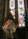 Ornate Seat at St Asaph Cathedral Royalty Free Stock Photo