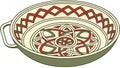Ornate Serving Dish with Celtic Knotwork Pattern, vector design Generative AI Royalty Free Stock Photo