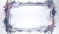 Ornate Silver Picture Frame with Cracking Deconstruction Effect and Light Flares Royalty Free Stock Photo