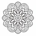 Ornate Simplicity Mandala Coloring Page