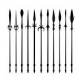 ornate spear silhouettes Royalty Free Stock Photo
