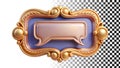 Ornate speech bubble frame, decorative text box, vintage style png transparent image Generative AI Royalty Free Stock Photo