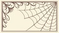 Ornate Spiderweb Corner Accent. Webbing Pattern Decorative Element Vector Design Generative AI Royalty Free Stock Photo