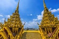 Spires Close Loha Prasat Hall Wat Ratchanaddaram Worawihan Bangkok Thailand