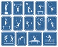 Ornate sports symbols