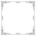 Ornate square black frame. Royalty Free Stock Photo