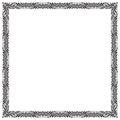 Ornate square black frame. Royalty Free Stock Photo