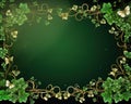 Ornate St Patricks Day Clover Frame Border - Ornate Green St Patricks Day