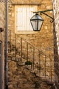 Ornate staircase in Old Town Budva, Montenegro Royalty Free Stock Photo