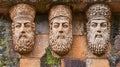 Stone Carved Heads Royalty Free Stock Photo