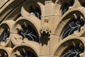 Ornate Stone & Lead Glass Church Window Royalty Free Stock Photo