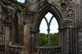 Ornate Stone Window Found in the Ruins of Holyrood Abbey Royalty Free Stock Photo