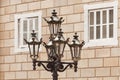 Ornate street lamps on the street