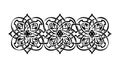 Ornate Symmetrical Celtic Knot Pattern, Intricate Vector Border, vector design Generative AI Royalty Free Stock Photo