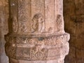 Ornate temple detail on columns, Darasuram, Tamil Nadu, southern India