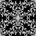 Ornate textured Baroque seamless pattern. Royalty Free Stock Photo