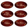 ornate Thanksgiving labels clipart
