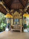 The Ornate throne in Garuda Wisnu Kencana Cultural Park, Bali Indonesia Royalty Free Stock Photo