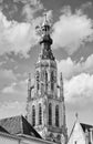 Tower of the majestic cathedral in the historical city center of Breda, The Netherlands