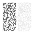 Ornate vector floral pattern for cutting Royalty Free Stock Photo