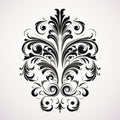 Ornate Vector Pattern Of Floral Elements - Baroque Tattoo Motifs