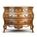 Ornate Victorian Chest Of Drawers With Curvilinear Design