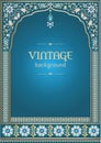 Ornate vintage background, template for design