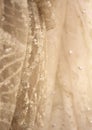 Ornate Vintage Close Up Detail of Wedding Dress