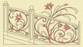 Ornate Vintage Floral Frame with Elegant Scrollwork and Details, vector design Generative AI Royalty Free Stock Photo