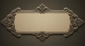 Ornate vintage frame with an elongated rectangular shape and intricate floral
