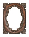 Ornate vintage frame over white background