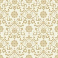 Ornate vintage seamless damask background Royalty Free Stock Photo