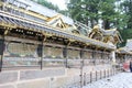 Ornate wall at Japanese Shinto Buddhist shrine temple Royalty Free Stock Photo