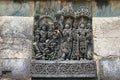 Ornate wall panel reliefs depicting,from left, Vishnu with his consort Lakshmi, Paravati and Shiva. Ranganayaki, Andal, temple, Ch