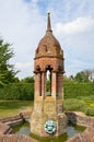 Ornate water feature in garden