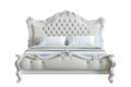 Ornate White Bed Frame With Tufted Headboard On Isolated Background Royalty Free Stock Photo