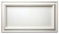 Ornate White Rectangular Frame with Textured Canvas Background Isolated on White Royalty Free Stock Photo