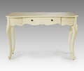 Ornate white wood dressing table