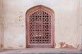 Ornate window covering in Agra, India